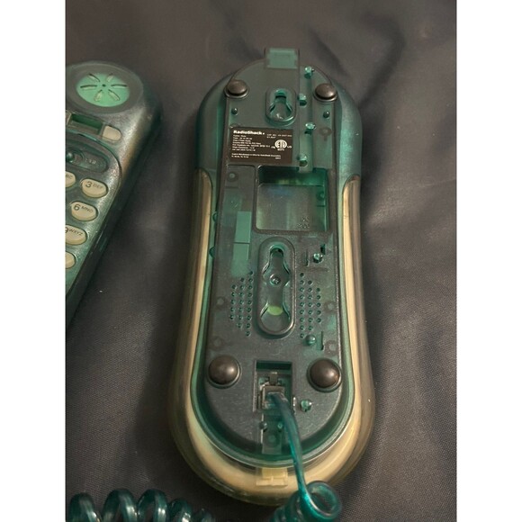 Vintage Radio Shack See-Through Green Telephone Fashion Phone 43-3227 Tested - Picture 4 of 5